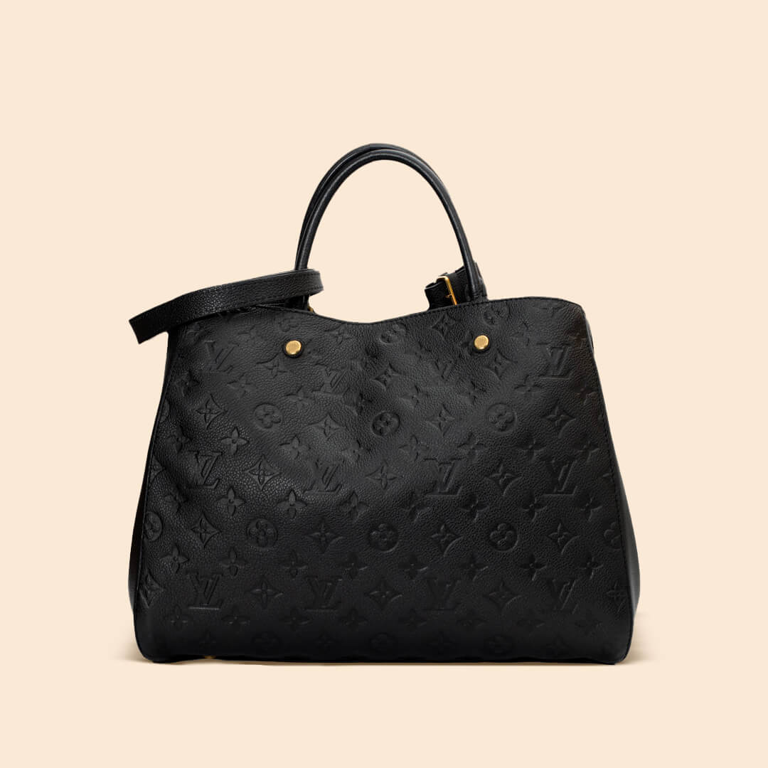 LV - Surene Black Embossed Large Tote Bag